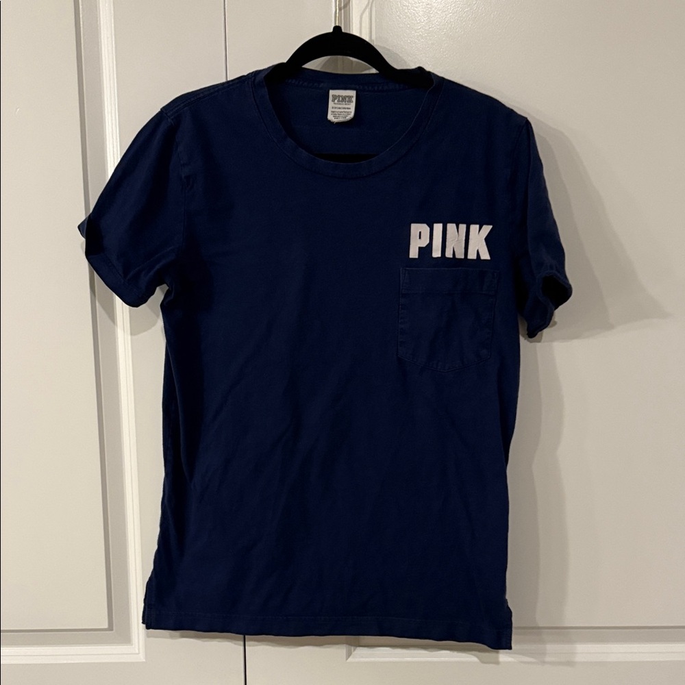 PINK Victoria's Secret Deep Blue Tee size S